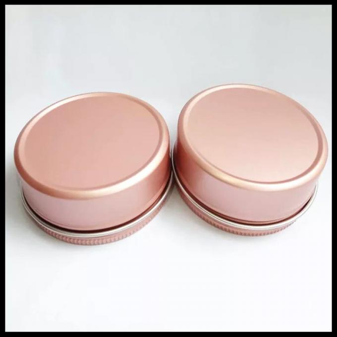 O pó de alumínio cosmético cor-de-rosa do creme da loção das latas do metal do frasco 100g pode com tampa do parafuso